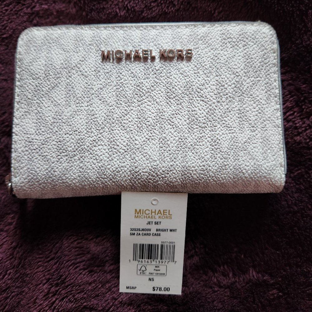 Michael Kors Small Logo Wallet - Bright White